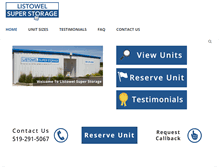 Tablet Screenshot of listowelsuperstorage.com